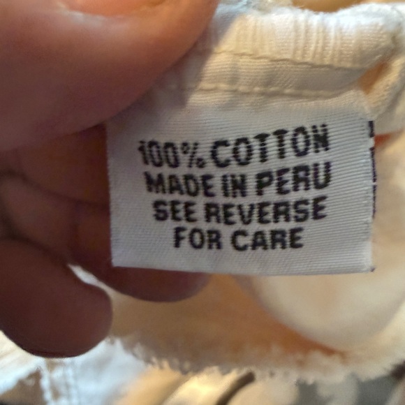 Giocam Cream Frayed Utility Jacket 100% Cotton Peru Cropped - Picture 13 of 14